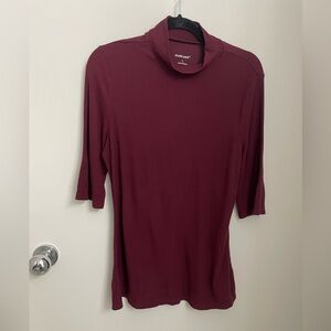 QVC Studio Park half-sleeve ribbed mock neck